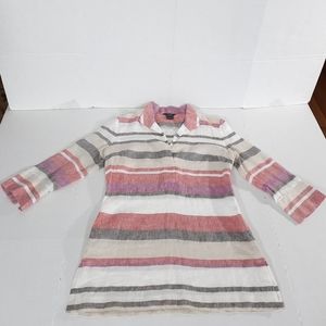Brooks Brothers 346 Linen Striped Tunic